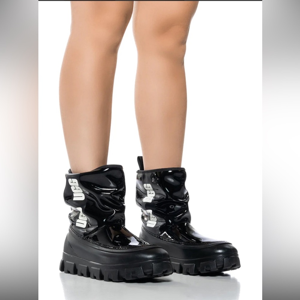UGG New without tags Patent Mid-Calf Waterproof Boots | Black